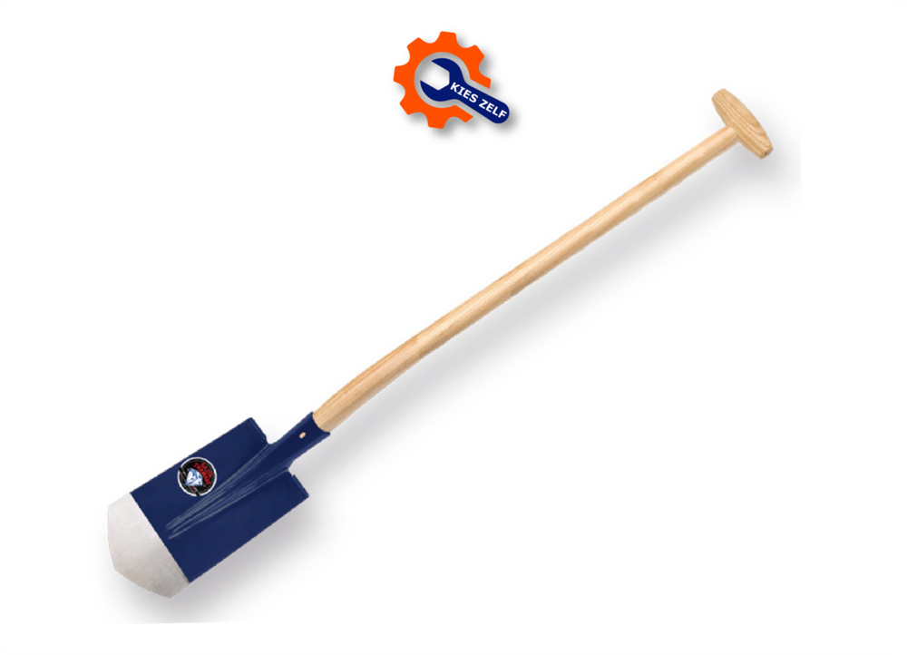 Kabelschop Atlas diamant 16 cm BLAUW met steel gebogen met doorgestoken hilt