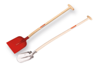 Bats Strama PLATTE GEBOGEN opstap en schop met kruk rood steel 110cm Strama voordeelset