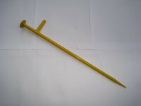 Draadpen Orit haakse kop 60 cm geel 