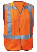 Verkeersvest oranje M-Wear maat XL/XXL 2 stuks