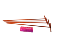 Strama voordeel set draadpen 4 stuks + 1 rolletje 200m budget stratenmakerstouw