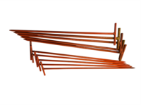 Draadpen T-kop Strama 60cm oranje voordeel set 5 of 10 stuks 