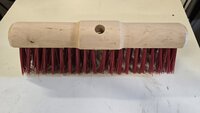Wegenbouwbezem rood zonder steel snuffelhoek