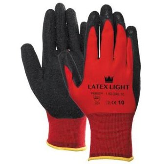 Handschoenen Allround Latex Lite 10-110 rood ACTIE 24 paar 
