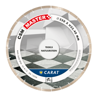 Diamantzaagblad voor Tegels keramische - natuursteen Carat CSM MASTER voor steenzaagtafel