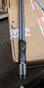 Draadpen zonder kop stratenmakersspullen 80 cm blank 2 STUKS (SNUFFELHOEK)