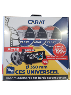 Diamantzaagblad 350 Carat BETON CS XL CLASSIC TURBO 2 STUKS! met bioscoopbon