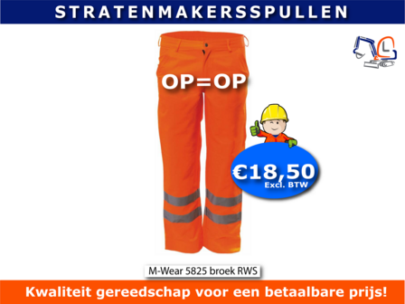 M-Wear 5825 broek RWS OP=OP