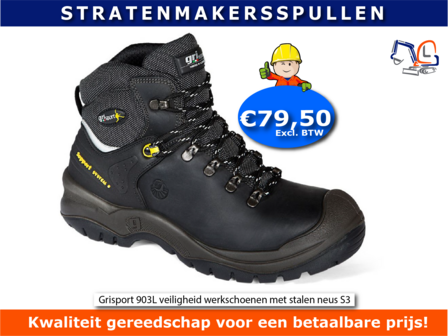 Grisport 903L veiligheid werkschoenen met stalen neus S3