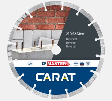 Diamantzaagblad Carat universeel 230 CE Master slijptol CEM2303000
