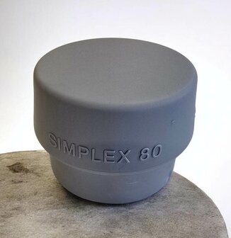 Simplex 60 of 80 rubber hamerdop grijs voor kunststofhamer 