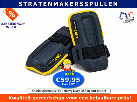 Kniebeschermers Orit Heavy Duty OKB50 kort model