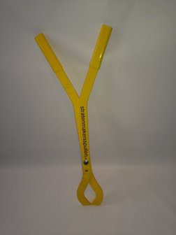 Bandentang Orit klein model Budget geel (85 cm) met rubber handvat