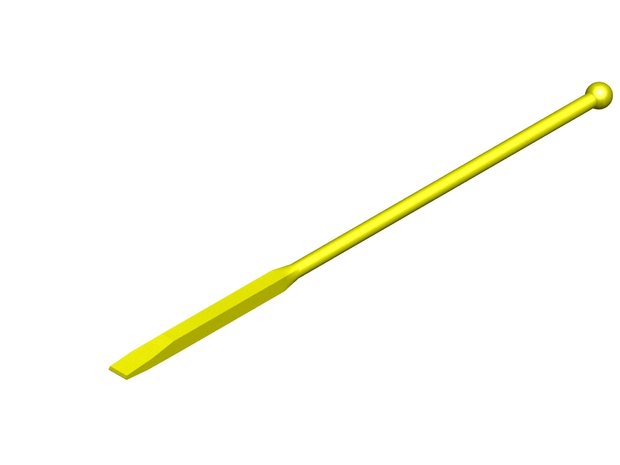 Stootijzer 140 cm vierkant onder geel