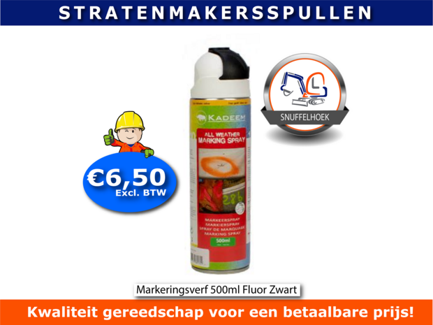 Markeringsverf 500ml Fluor Zwart (snuffelhoek)