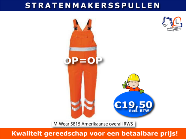 M-Wear 5815 Amerikaanse overall RWS OP=OP