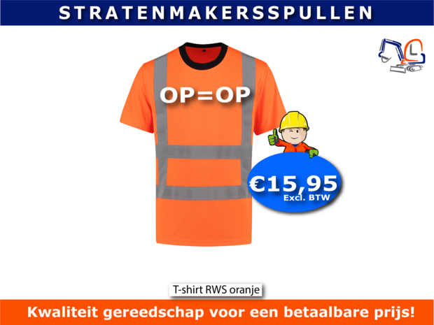 T-shirt RWS oranje OP=OP