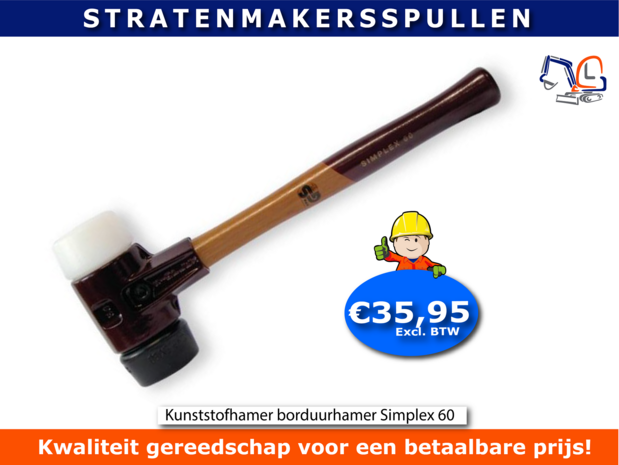Kunststofhamer borduurhamer Simplex 60