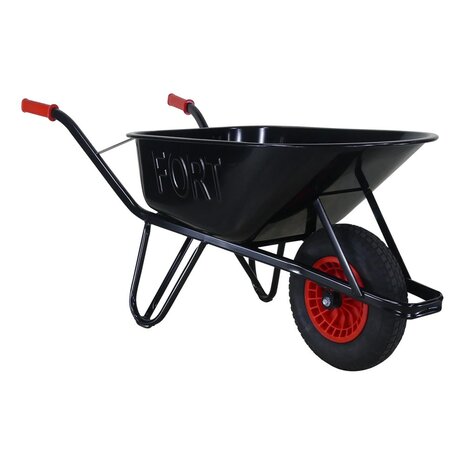 Kruiwagen BOUW-80 GO 80 liter zwart