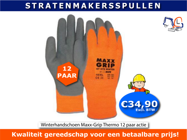 Winterhandschoen Maxx-Grip Thermo 12 paar actie