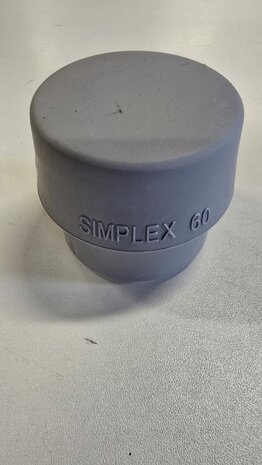 Simplex 60 of 80 rubber hamerdop grijs voor kunststofhamer 
