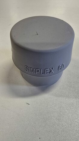 Simplex 60 of 80 rubber hamerdop grijs voor kunststofhamer 