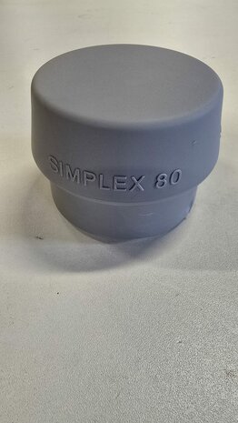 Simplex 60 of 80 rubber hamerdop grijs voor kunststofhamer 
