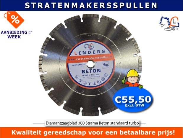 Diamantzaagblad 300 Strama Beton standaard turbo 