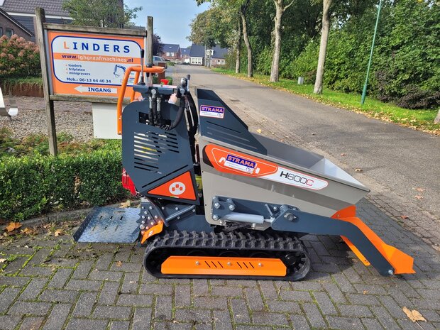 Rupsdumper STRAMA H600E Honda motor met laadschep