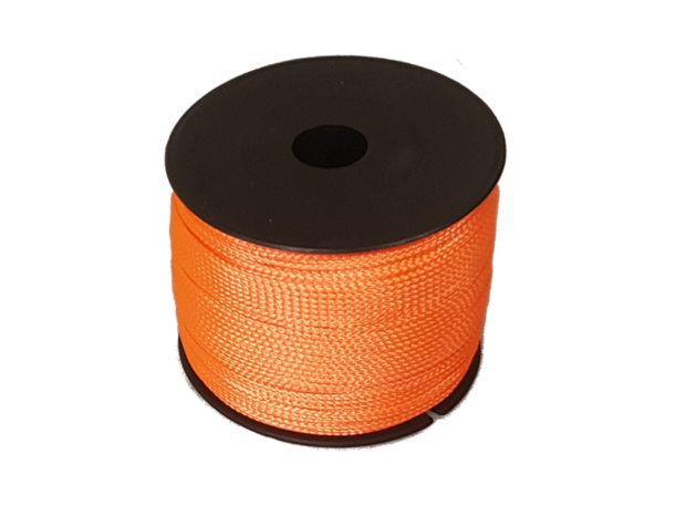 Uitzetkoord 1.5 mm dik 100m fluor oranje
