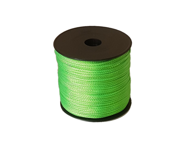 Uitzetkoord 2 mm dik 100 m fluor groen