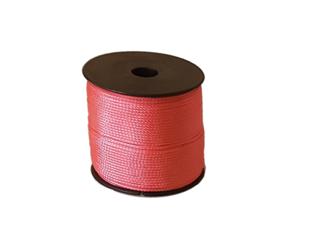 Uitzetkoord 2 mm dik 100m fluor roze