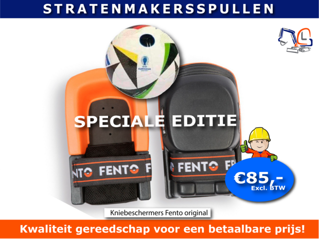 Kniebeschermers Fento original oranje met GRATIS 1 EK VOETBAL per bestelling