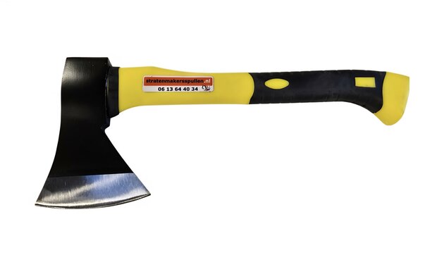 Bijl Orit 600 gram geel met fiberglassteel