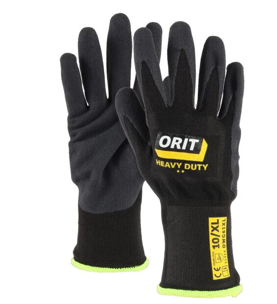 Werkhandschoenen heavy duty ORIT met latex grip &ndash; maat XL