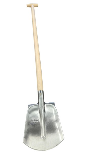 Bats gebogen opstap met steel 110 cm met doorgestoken hilt