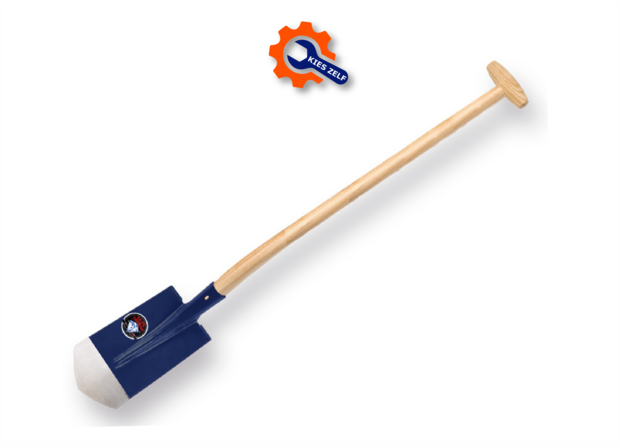 Kabelschop Atlas diamant 16 cm BLAUW met steel gebogen met doorgestoken hilt