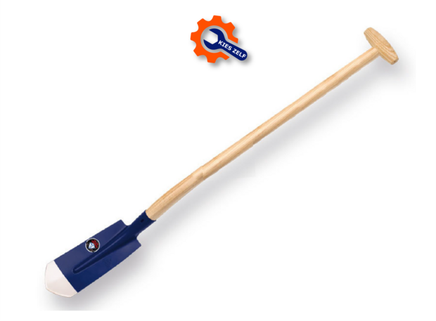 Kabelschop Atlas diamant 11,5 cm BLAUW met gebogen steel en doorgestoken hilt