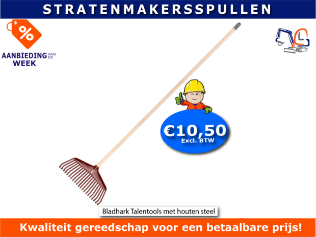 Bladhark Talentools met houten steel 