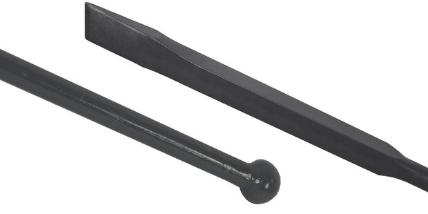 Stootijzer 140cm VIERKANT 40cm Budget model grijs of geel