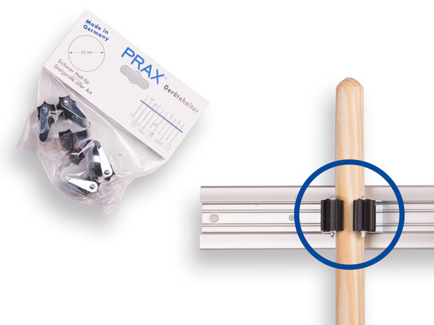 Prax steelklem rond 25 mm set van 2 stuks