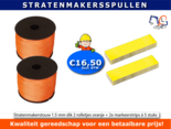 ACTIE-Stratenmakerstouw-1.5-mm-dik-2-rolletjes-oranje-+-2x-markeerstrips-á-5-stuks